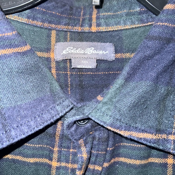 Mens Eddie Bauer Flannel Size L - Picture 2 of 2